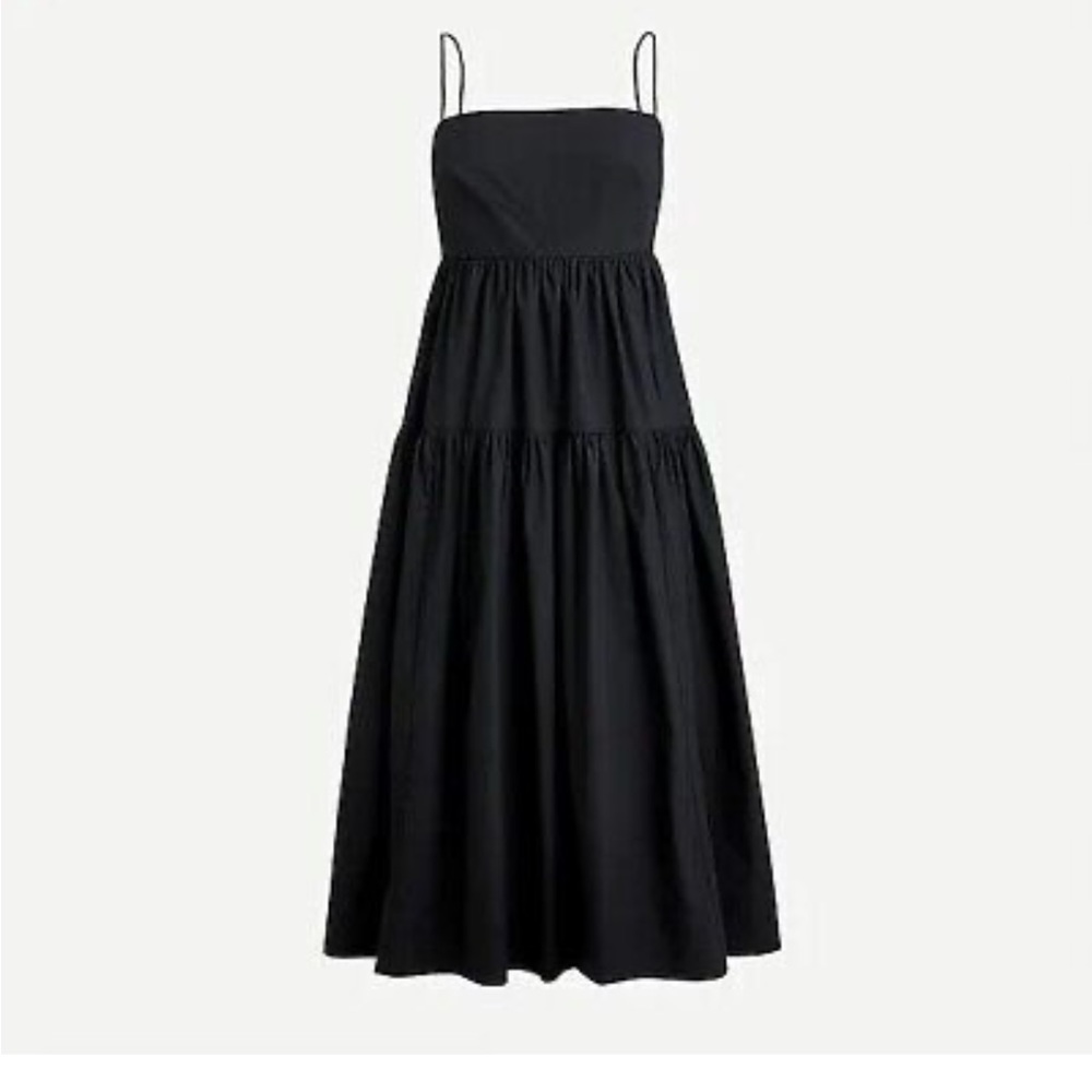 J Crew Tie-back knit tiered dress